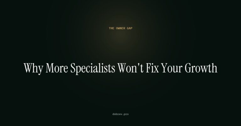 Why hiring more ecommerce specialists doesn't fix growth - article cover