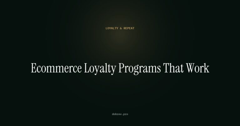 Ecommerce loyalty programs - article cover