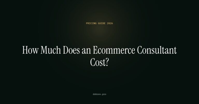 How much does an ecommerce consultant cost - article cover