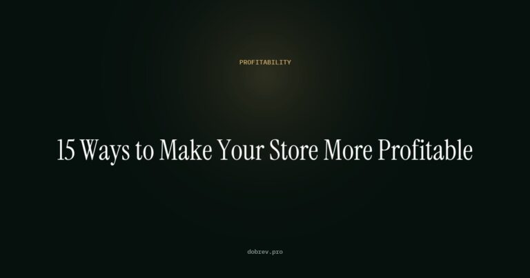 Ecommerce profitability strategies - article cover